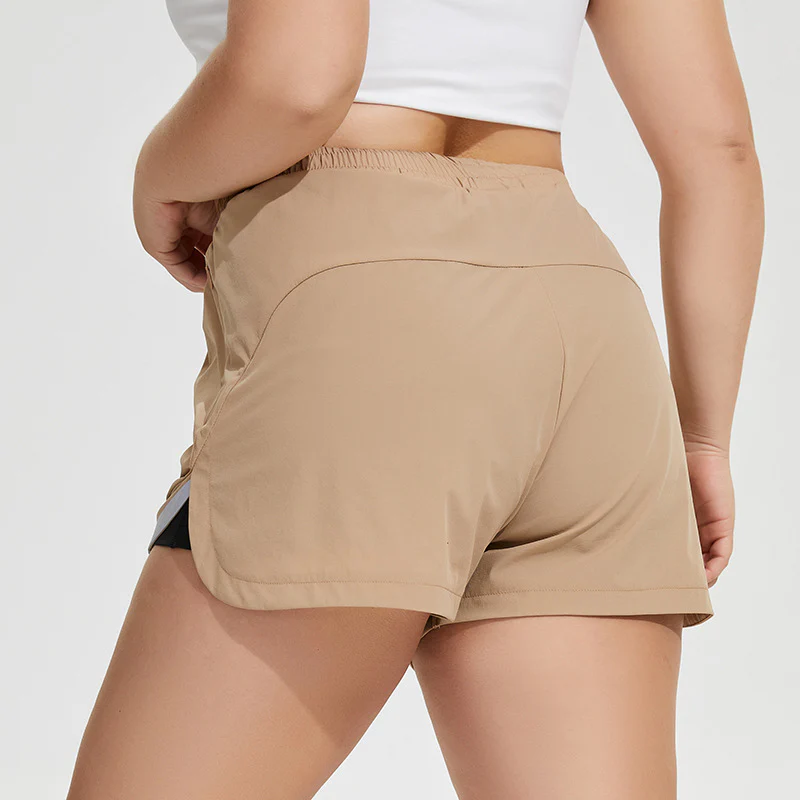 Plus size Breathable loose anti-light yoga shorts outdoor running reflective3 colors
